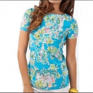 Lilly Pulitzer Jungle Glam cotton shirt medium